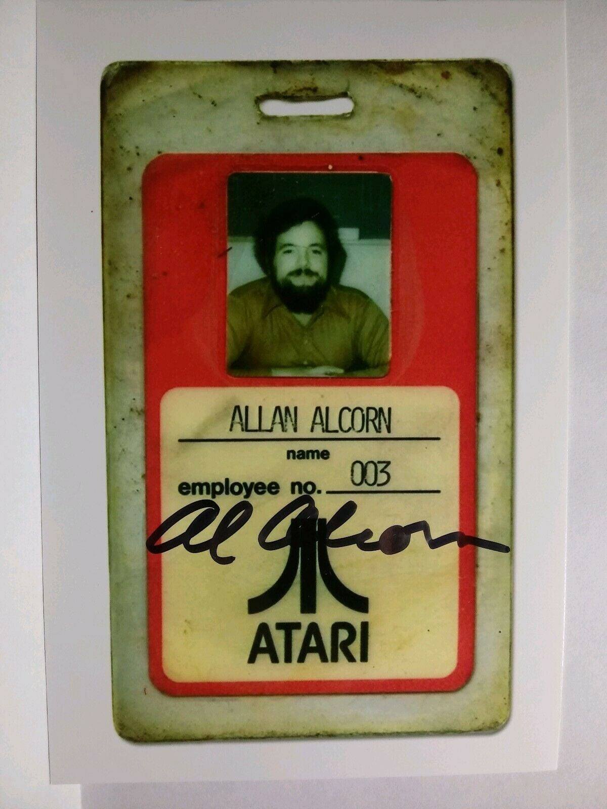 Mitarbeiterausweis von Al Alcorn mit der Nummer 003